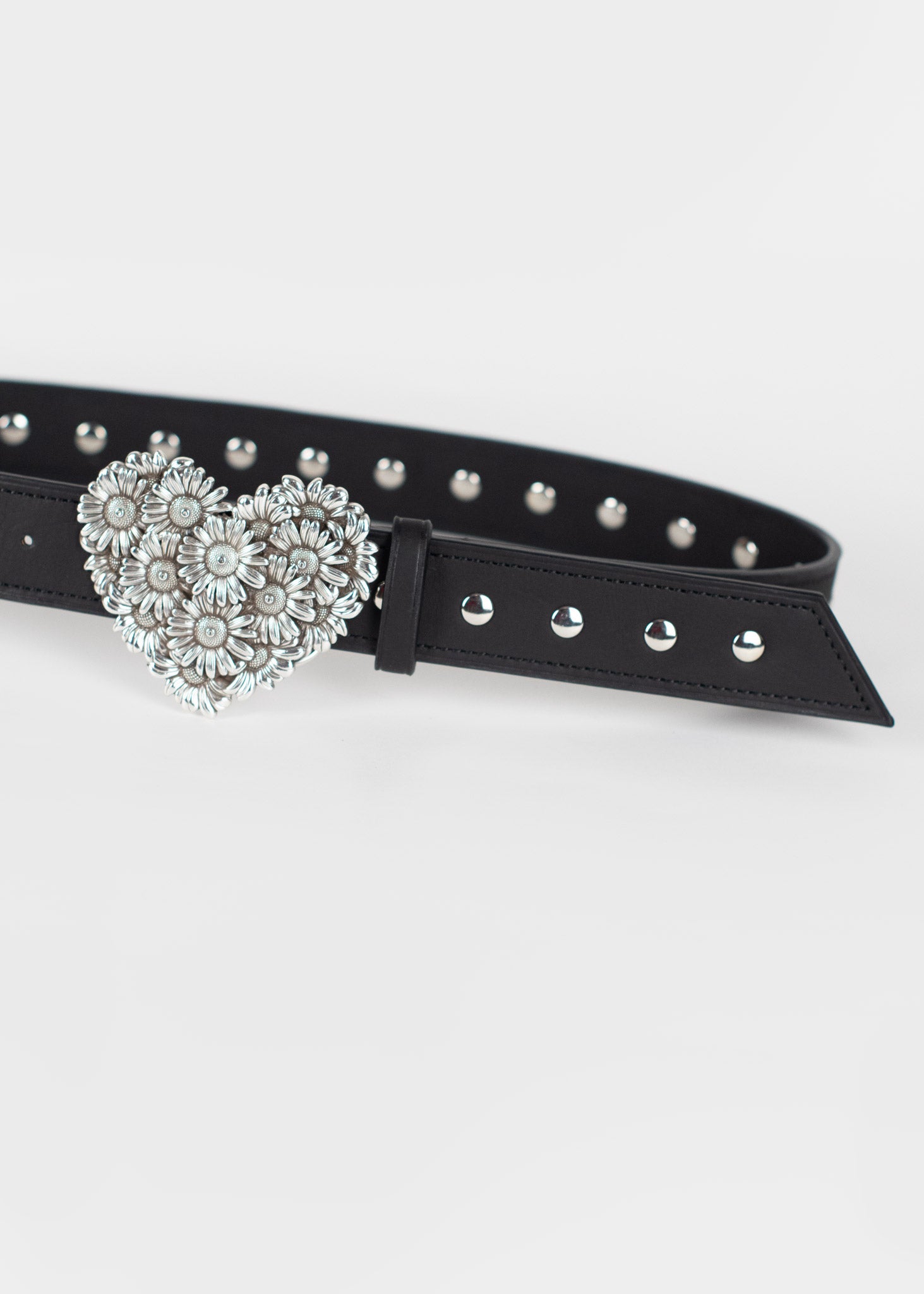 Daisy Heart Leather Belt