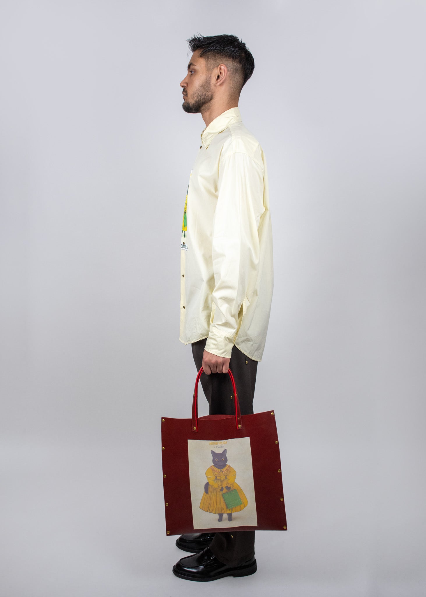 Leather Tote Bag x Pushi ANTON HOJDA | Official Store