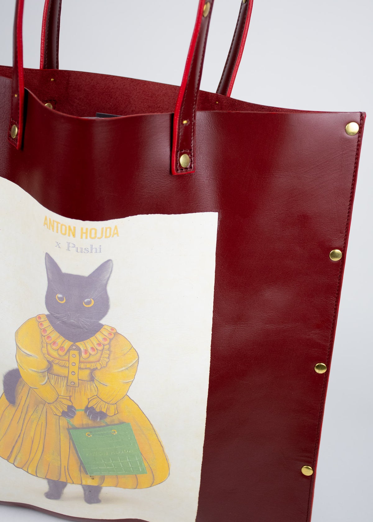 Leather Tote Bag x Pushi ANTON HOJDA | Official Store