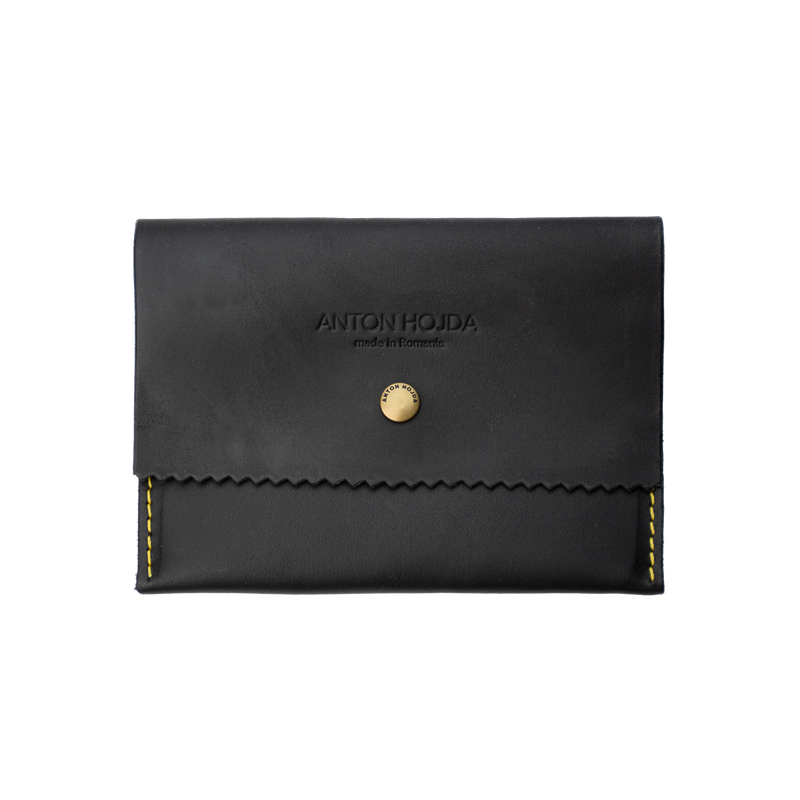 Lilly Wallet Black Vegetable Leather - ANTON HOJDA | Official Site