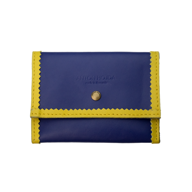 Lilly Wallet Oxford Blue Zig-Zag - ANTON HOJDA | Official Site