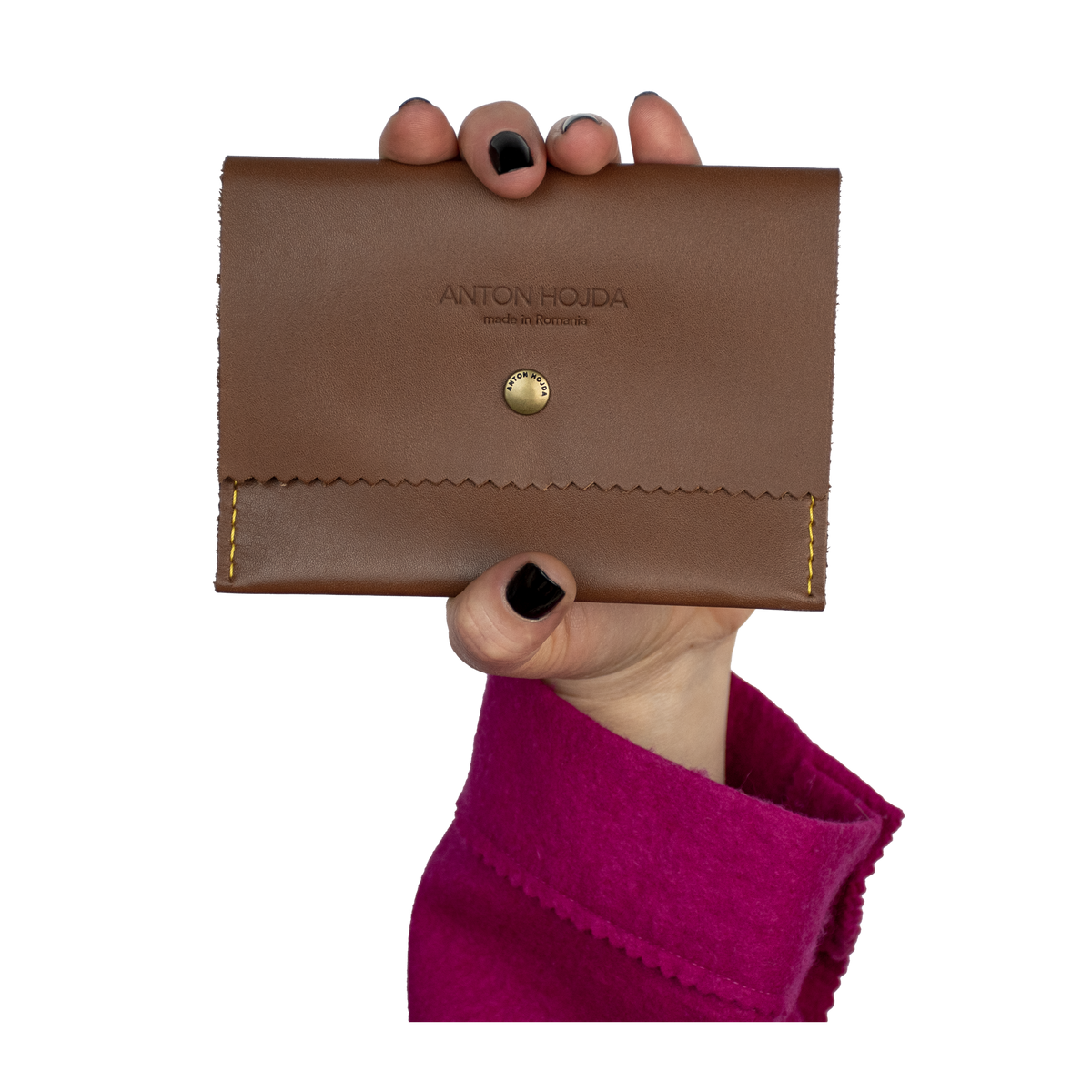 Lilly Wallet Thin Coffe Brown - ANTON HOJDA | Official Site