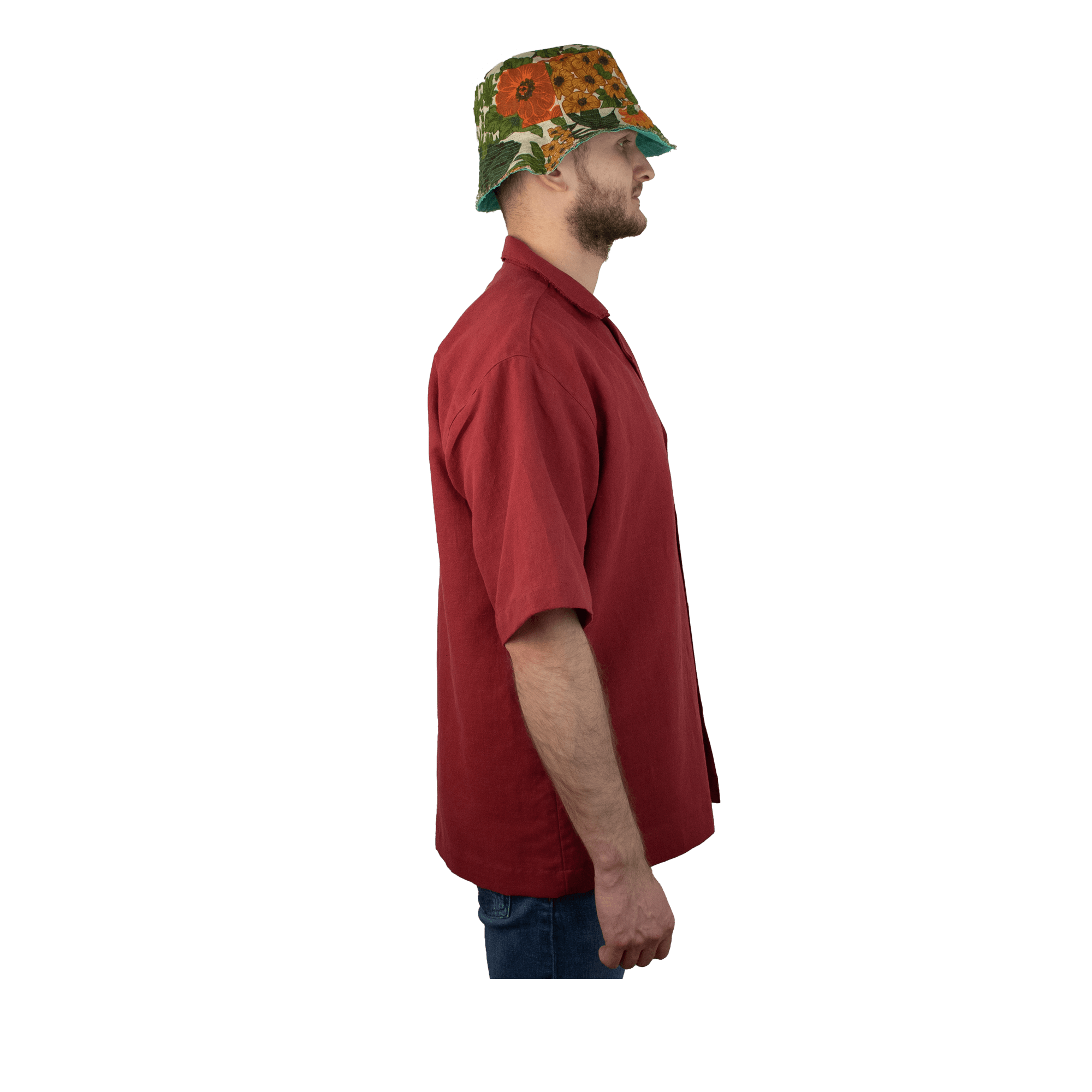Linen Burgundy Shirt - ANTON HOJDA | Official Store