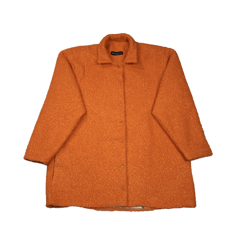 Oversized Curly Pumpkin Orange Coat - ANTON HOJDA | Official Store