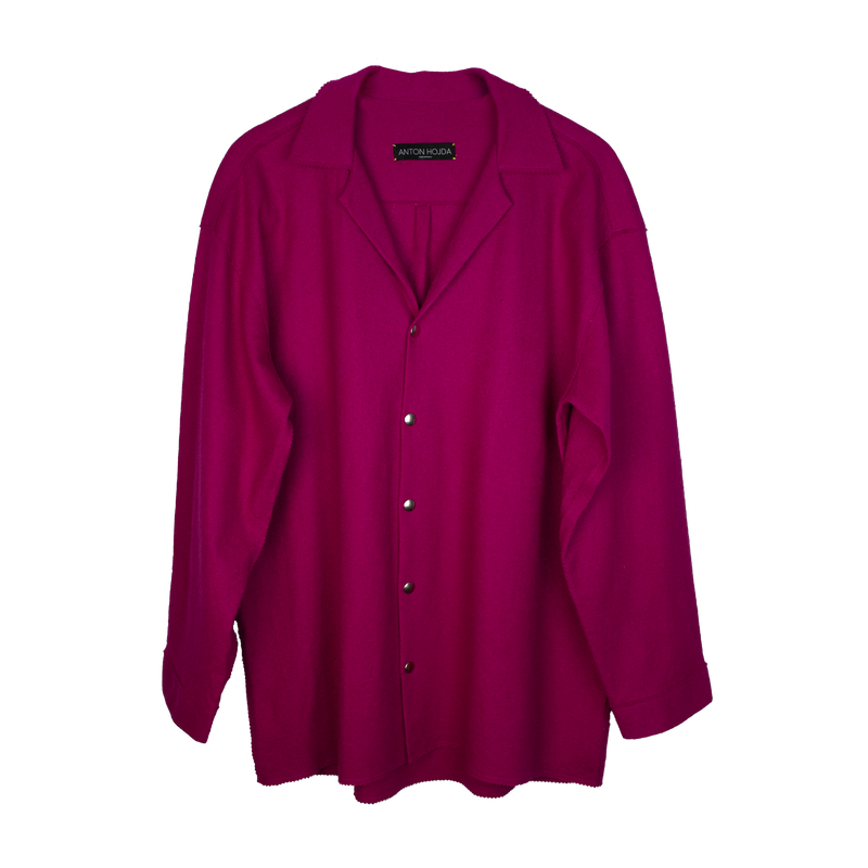 Blend Wool Shirt Pink - ANTON HOJDA | Official Site