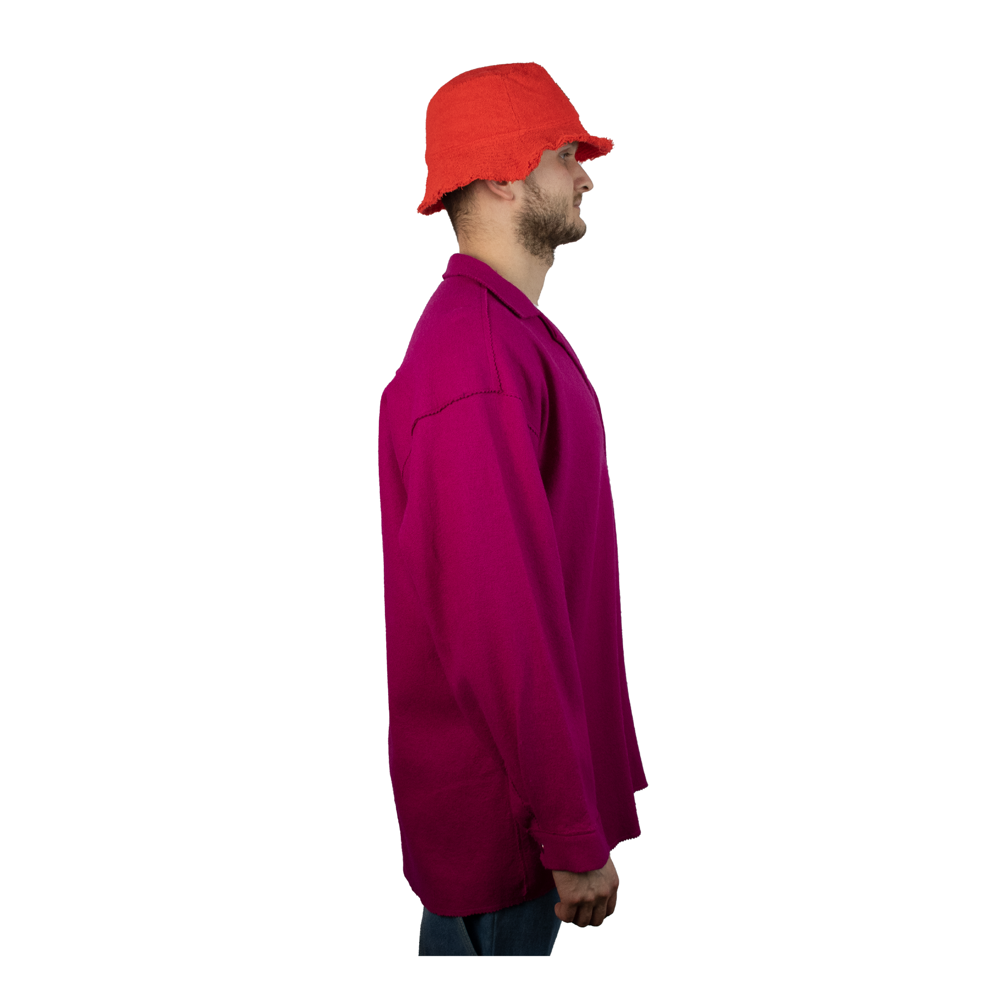 Blend Wool Shirt Pink - ANTON HOJDA | Official Site