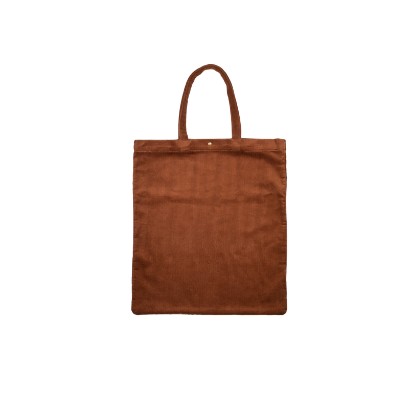 Shopping Bag Brown Stripped Velvet - ANTON HOJDA | Official Site
