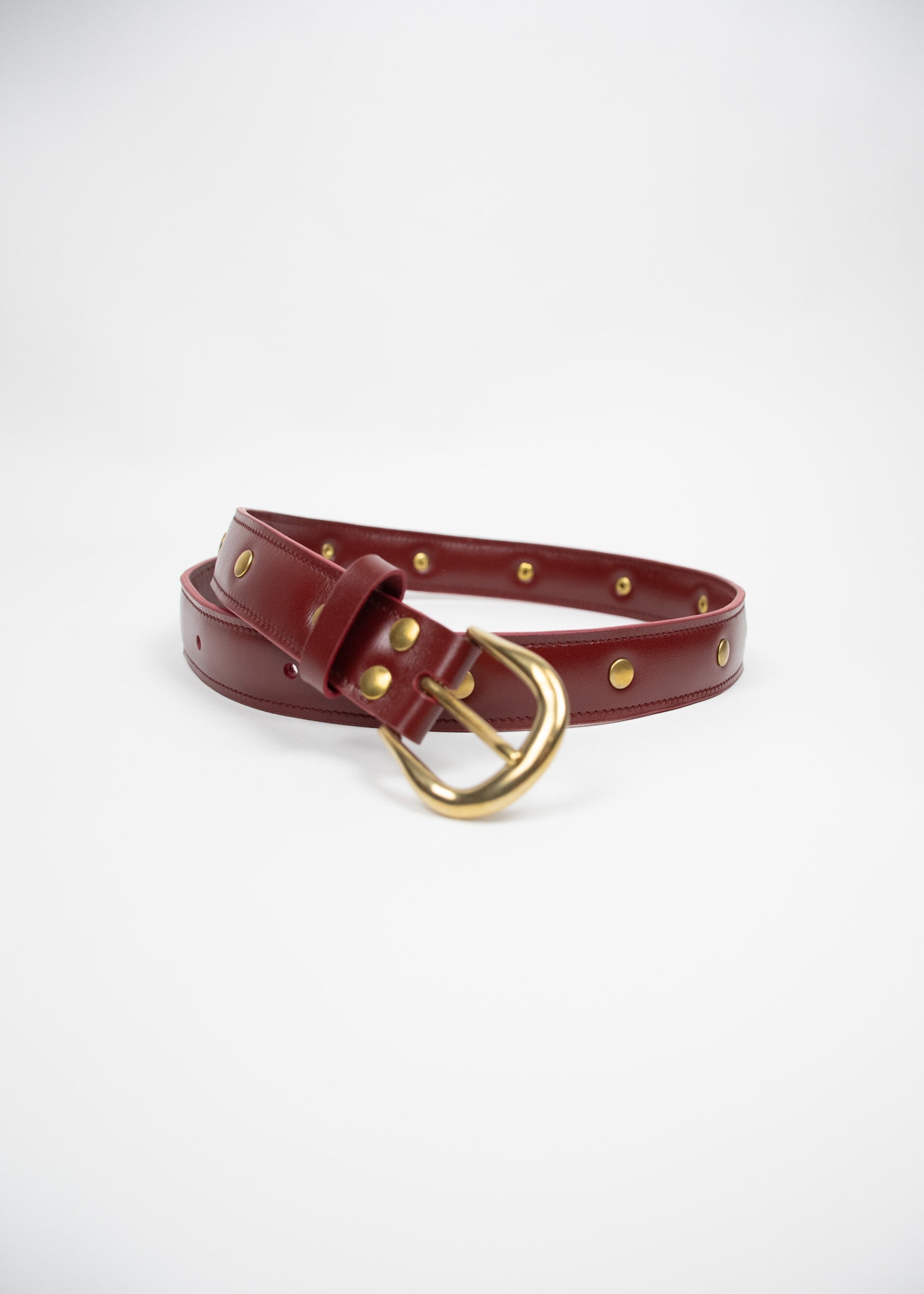 Studs Leather Belt 30MM ANTON HOJDA | Official Store